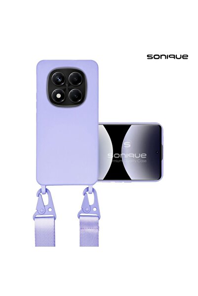 Sonique Θήκη Σιλικόνης με Strap CarryHang Xiaomi Redmi Note 14 Pro 4G Λιλά