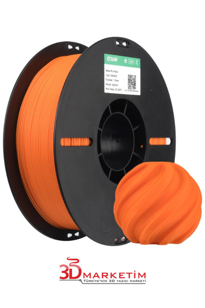 eSun PLA Basic Filament - Turuncu (1.75mm, 1kg)-3Dmarketim