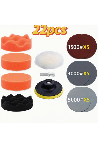 Choice1 22pcs 3inCar Detailing Polishing Sponge For Auto Headlight Restoratio...