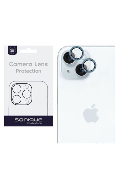 Sonique Camera Protection Glitter Lens Pro Apple iPhone 15 / iPhone 15 Plus Blue