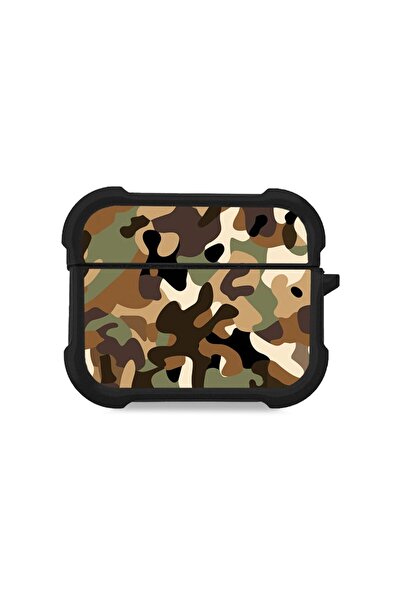 Sonique Θήκη Σιλικόνης Camouflage Army Series για AirPods Pro / Pro 2 Καφέ