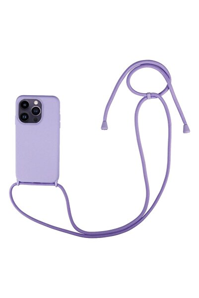 Sonique Θήκη Σιλικόνης με Κορδόνι CarryHang Apple iPhone 14 Pro Λιλά