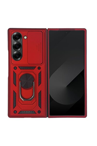 Sonique Θήκη Ring Armor CamPro για Samsung (Large Hole) Galaxy Z Fold 6 Κόκκινο