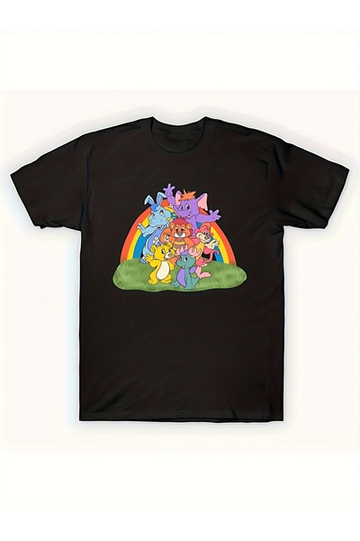 Chic Bloom تي شيرت رجالي ريترو 80s Wuzzles Garden