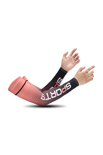 Choice One Size Orange Ice Silk Arm Sleeves UV Protection Anti-Slip Sunscreen...