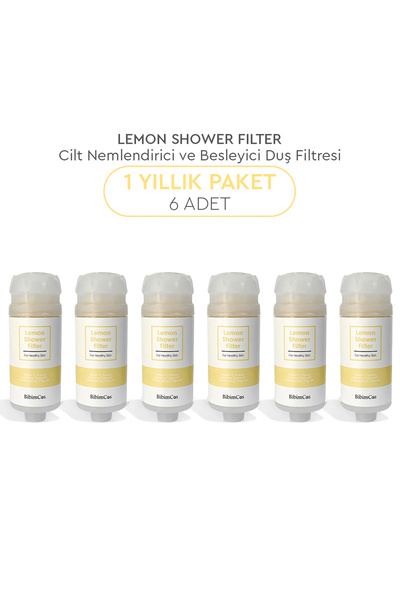 Bibimcos Lemon Shower Filter - Limon Özlü Duş Filtresi 6'lı (1 Yıllık Paket)