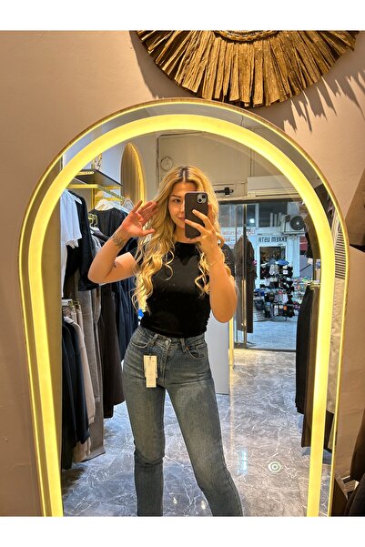 zr model likralı yüksek bel mom jean