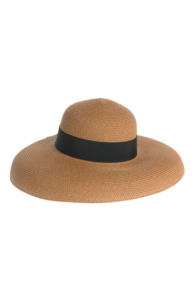 meli melo Palarie de vara eleganta cu funda neagra