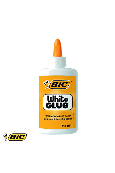 Bic Liquid Glue, 118 ml, white, precise applicator, for paper, cardboard, pho...