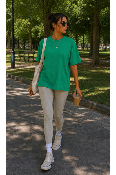 Get Crazy Women's Oversize Fit Crew Neck T-Shirt