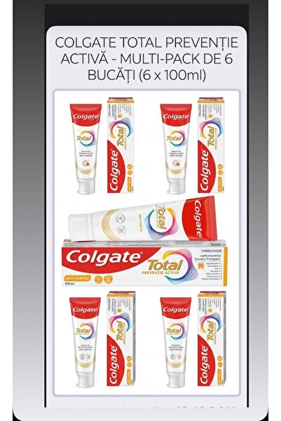 Colgate Total Prevenție Activă – Set 6 bucăți x 100ml (Protecție completă zil...