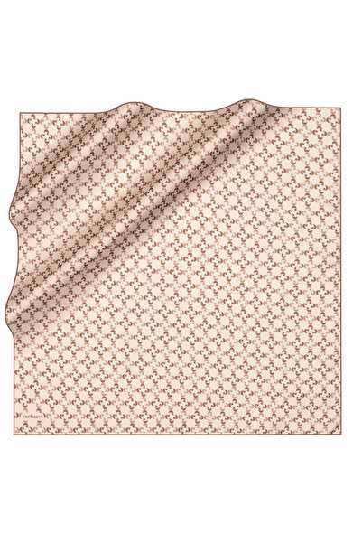 Cacharel Light Brown 90X90 Silk Twill Scarf