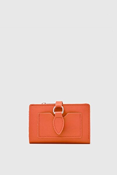 Shule Bags Kiki Snap Closure Women's Wallet Orange
