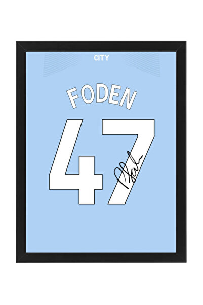 Boomah Accessories Phil Foden Autographed Jersey 2023-24 Poster with Frame 30...