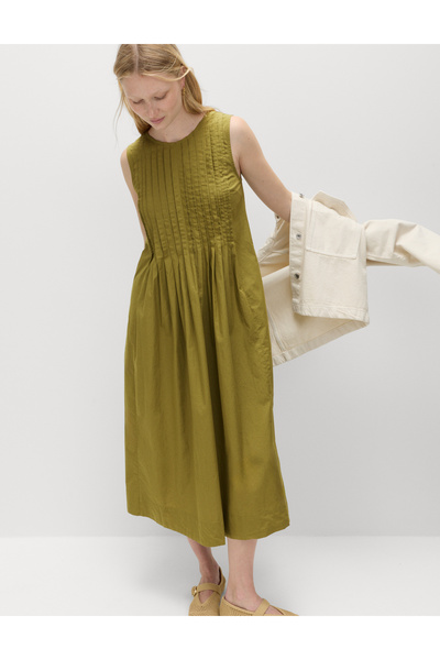 Marks & Spencer Pamuklu Midi Elbise