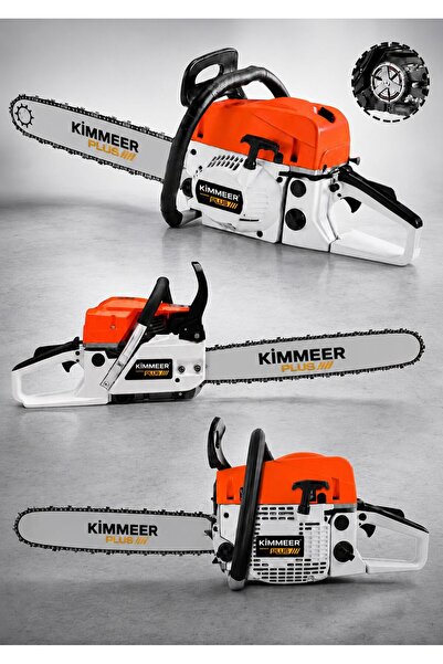 KİMMEER PLUS Benzinli Testere 2.1 Hp Çift Egzoz 52cc Ağaç Odun Kesme Makinesi...