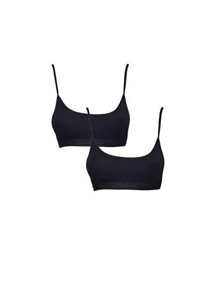 Generic Brand Black Bustier with Pad and Rope Strap, 2 Pieces