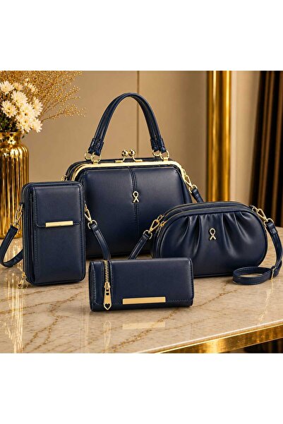 MODAMARKM Luxury Women's Bag Set 4 Pieces Claret Red |   Shoulder + Crossbody...