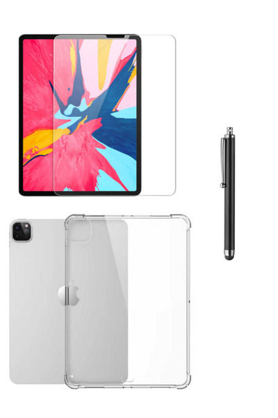 ebulduk iPad Pro 12.9 3. 4. 5. 6. Nesil Uyumlu Şeffaf Köşe Korumalı Antishock...