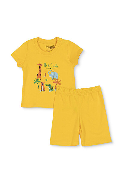 ebebek Hello Baby HelloBaby Erkek Bebek Pijama Takımı Safari Baskılı Çıtçıtlı...