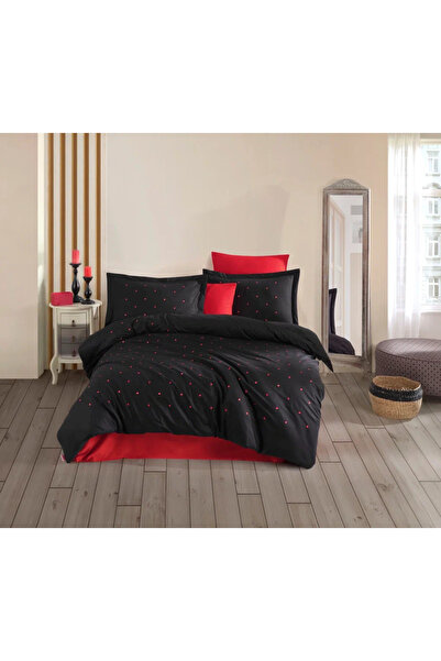 ALVERA COLLECTION Double Poplin Premium Embroidered Nev Lubow Black
