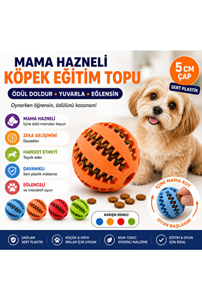Renetic Mama Hazneli Köpek Eğitim Topu 5 Cm – Ödül Mamalı Zeka Geliştirici In...