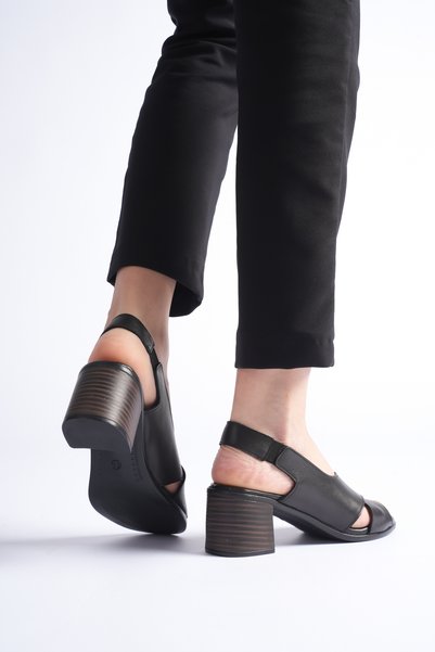 aka prestij ayakkabı comfort Genuine Leather Orthopedic Poly Sole Cross-Band Women's Sandals Prs9026
