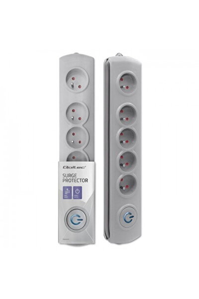 Qoltec Prelungitor cu 5 prize 1,8m gri