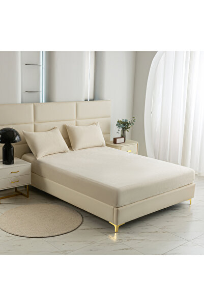 Bleco Cut Flower Milk Velvet Bedding Set, Luxury Jacquard Bed Linens