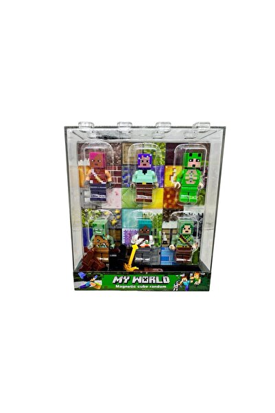 JPT Set de figurine pixel My World cu cub magnetic