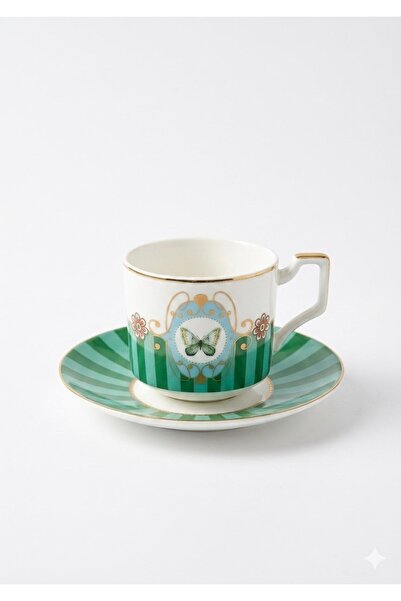 BALSA 2-Piece Porcelain Coffee Cup 100Cc Green