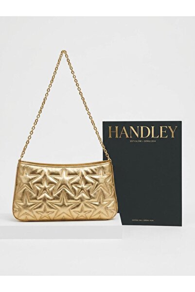 Handley kadın zincir askılı işlemeli baget çanta