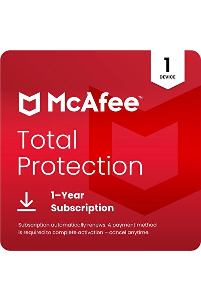 McAFEE Total Protection 2027 (Win,MAC,iOS,And) - 1 Cihaz 1 Yıl Resmi Site Kodu