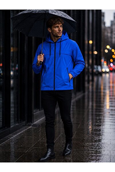 Gül Maison Water Repellent Oversize Men's Hooded Raincoat