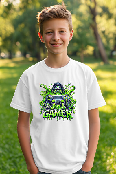 Canlook تي شيرت مطبوع عليه Popular Gamer للأطفال