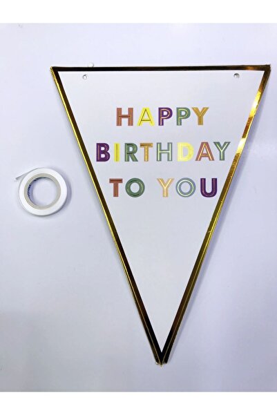 Mestore Happy Birthday To You Pennant Flag Ornament