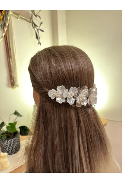 renaitre art Special Design Brooch, Bridal Brooch, Special Occasion Brooch, Veil Brooch, Long Brooch