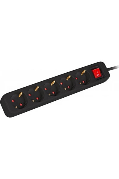 Lanberg PS1-05F-0300-BK 5-outlet Splitter 3m black with switch