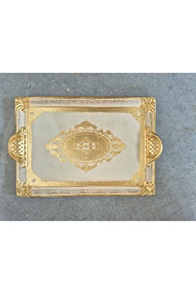 L&M FLORENCE ART L&M 241/Pp-4 Rosewood Gold/Cream Tray 46X32 cm