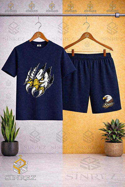 SİNREZ Tricou imprimat cu guler rotund pentru copii EAGLE IN THE PENCE - Set ...
