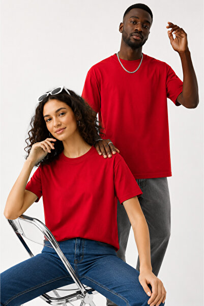 LORVEX Tricou oversize pentru bărbați și femei, 100% bumbac, imprimat, croial...