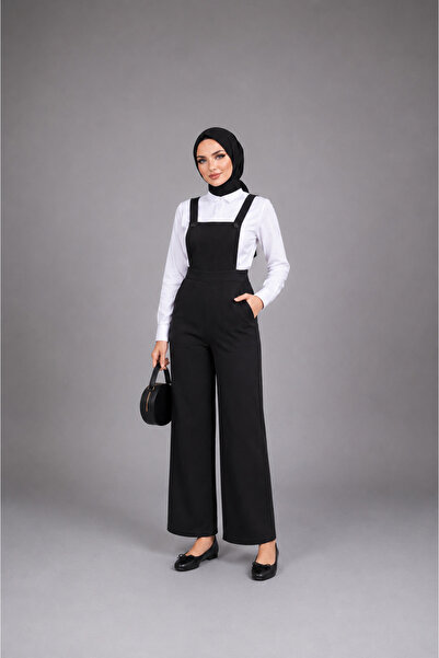 FREYA MODA Gabardin Pantolonlu Salopet Tulum