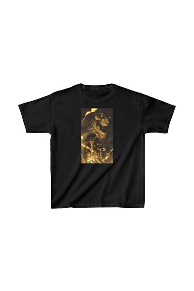 Mariposa Secret Unisex Kids Printed T-Shirt - Black