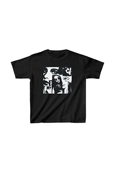 Mariposa Secret Unisex Kids Printed T-Shirt - Black