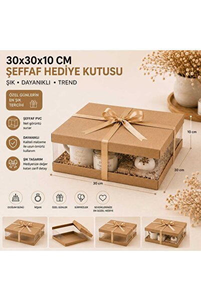 kutula 32 Kraft hediye kutusu 30*30*10