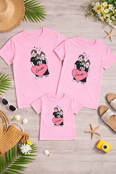 LORVEX Tricou supradimensionat pentru familie, mamă, tată, copil, 100% bumbac...