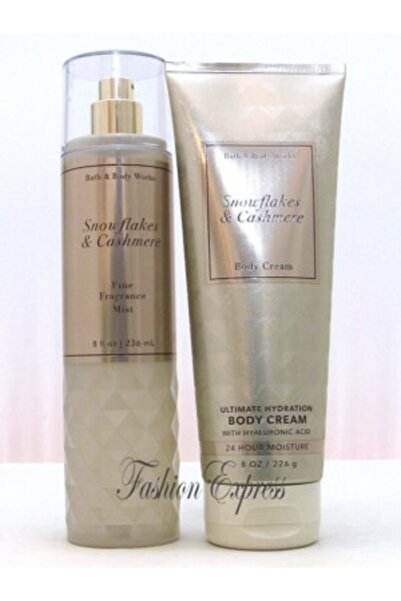 Bath & Body Works رذاذ عطري فاخر برائحة رقاقات الثلج والكشمير