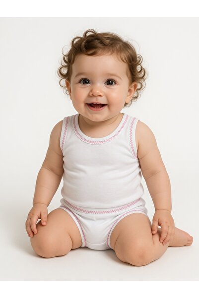 Masal Dünyası Bursa Baby Girl Athlete Underwear Set Pink Zigzag Stitched |   ...