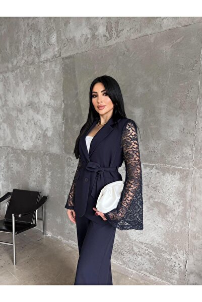 Göker Life Lace Sleeve Jacket Set