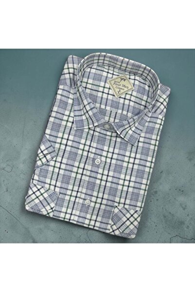 EREN STYLE Linen Classic 100% Cotton Short Sleeve Anti-Sweat Shirt